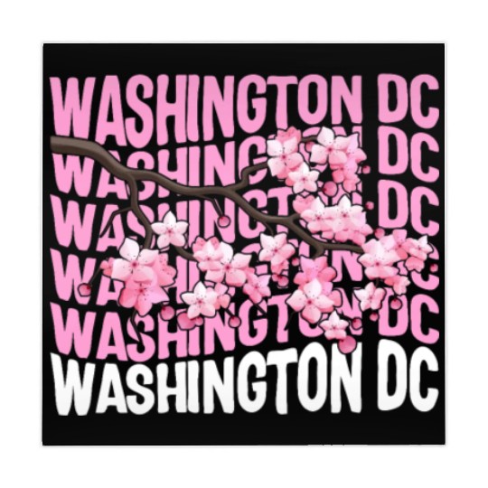 Washington DC Mahjong Mats, Cherry Blossom Floral Pop