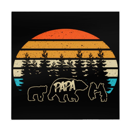 Papa Bear With Three Bear Cubs Mahjong Mats