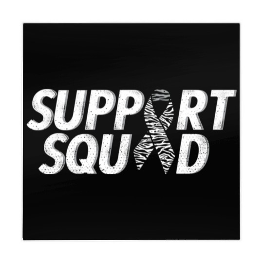 Support Squad Zebra Ribbon Carcinoid Cancer Awaren Mahjong Mats