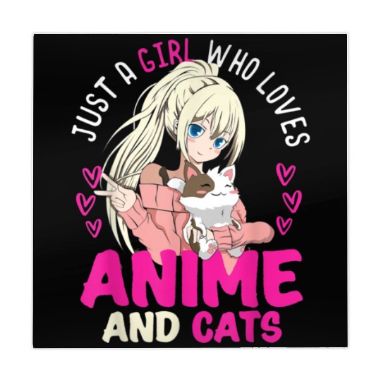 Anime Otaku Cats Japanese Anime Girl Kawaii Cat Mahjong Mats