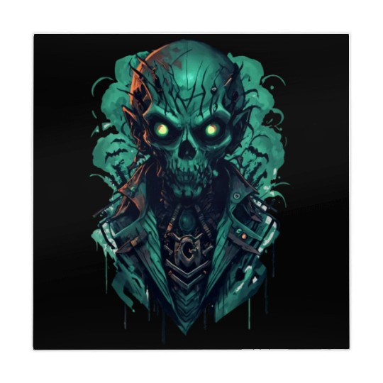 Green Toxic Zombie RPG Game Style Mahjong Mats