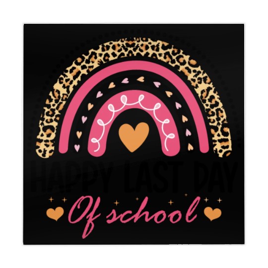 Leopard Rainbow Last Day Of School Teacher Mahjong Mats