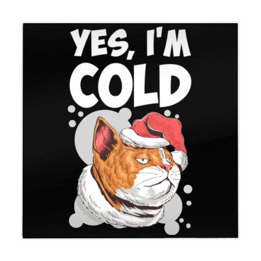 Yes I m Cold Lazy Cat Face Cozy Chilly Days Mahjong Mats