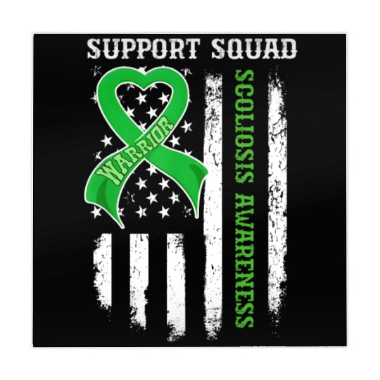 Usa Flag Support Squad Scoliosis Awareness Mahjong Mats