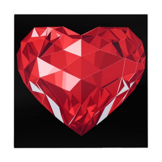 Shining red diamond heart Mahjong Mats