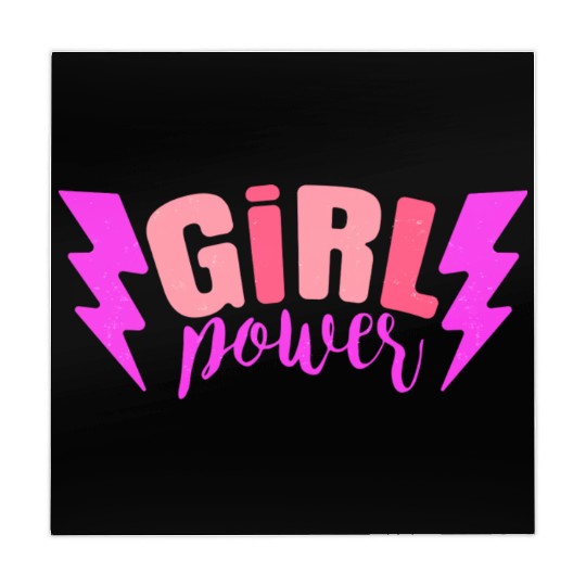 Preppy Room Decor Girl Power Quote With Lightning Mahjong Mats