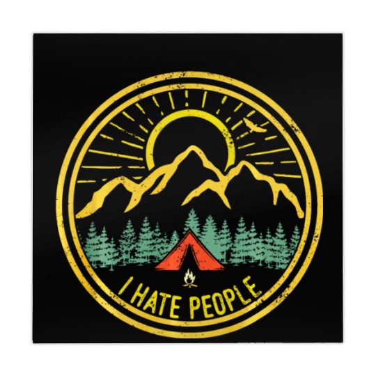 Camping I Hate People Funny Camp Lovers Mahjong Mats