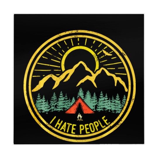 Camping I Hate People Funny Camp Lovers Mahjong Mats