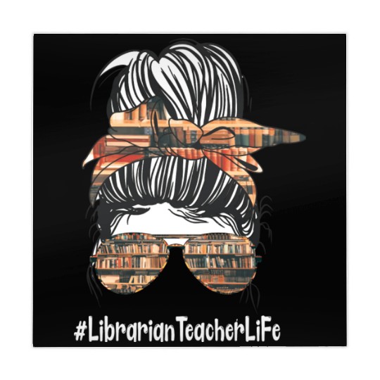 Librarian Teacher Life Back To School Messy Bun Mahjong Mats