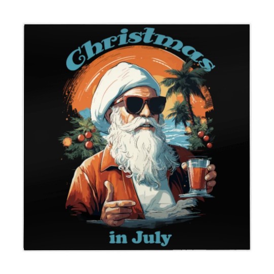 Beachside Santa | "Christmas in July" Festive Mahjong Mats