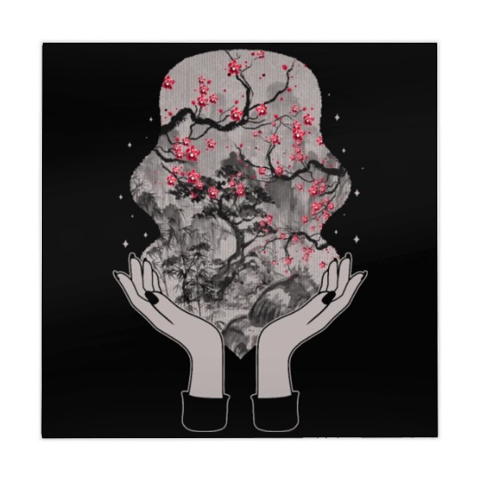 Cherry Blossom Mahjong Mats, Sakura Woodblock Kawaii