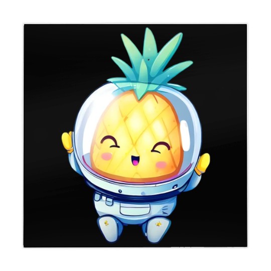 Kawaii astronauts pineapple Mahjong Mats