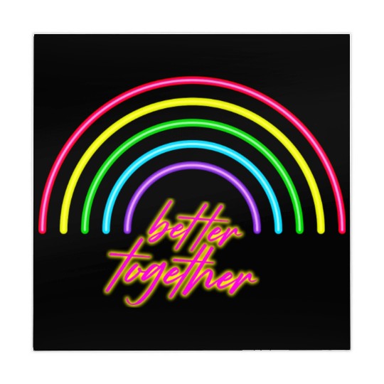 Better Together Neon Rainbow vintage Mahjong Mats