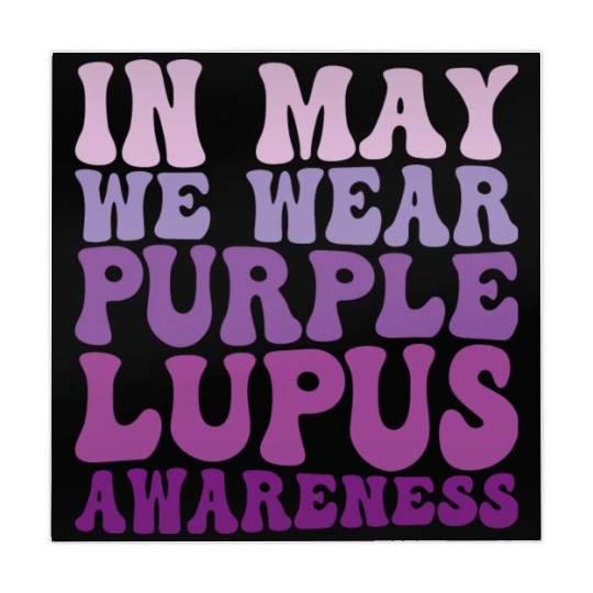 In May We Wear Purple Lupus Awareness Month Groovy Mahjong Mats