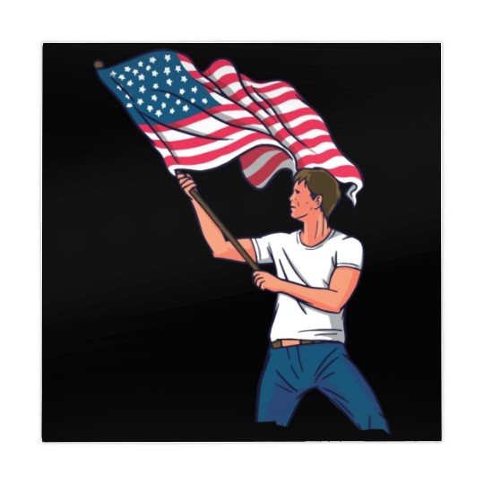 Waving Usa Flag Mahjong Mats