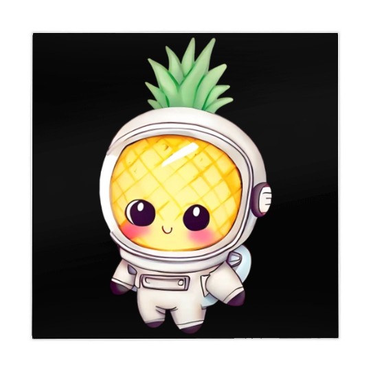 Kawaii astronauts pineapple Mahjong Mats