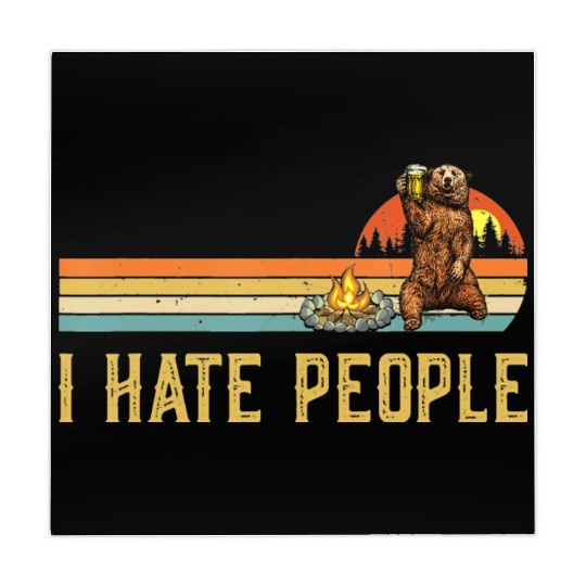 I Hate People Bear Camp Mahjong Mats