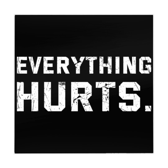 Workout Everything Hurts Gym Motivation Mahjong Mats