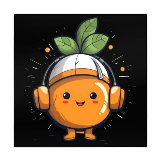 Orange Fruit Fruitarian Funny Cute Party Music Mahjong Mats