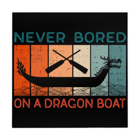 Never Bored On A Dragon Boat Funny Racing Mahjong Mats