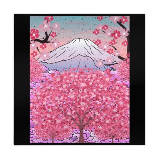 Japan nature mountain sakura gift cherry blossoms Mahjong Mats
