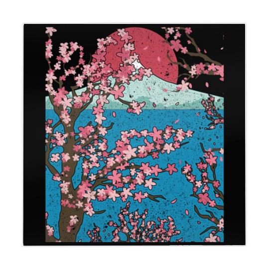 Japan cherry blossom gift sunset sakura Mahjong Mats