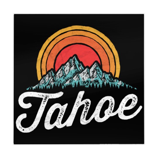 Lake Tahoe Mountain 80s Mahjong Mats