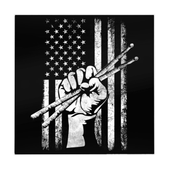 Patriotic Drummer Us Flag Drumsticks Percussion Dr Mahjong Mats