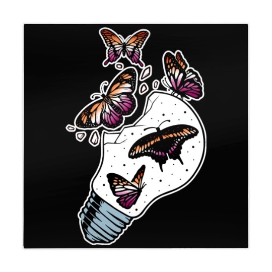 LGBTQ Butterflies in Lesbian Flag Colors Mahjong Mats