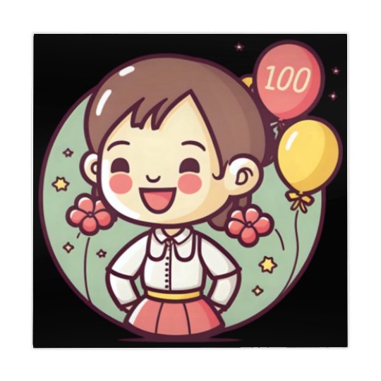 100 Days At School Mahjong Mats Teacher Airballoons