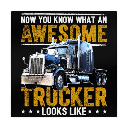 Awesome Trucker Big Rig Semi-Trailer Truck Driver Mahjong Mats