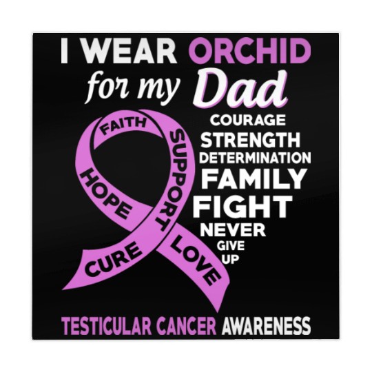 I Wear Orchid For My Dad Testicular Cancer Mahjong Mats