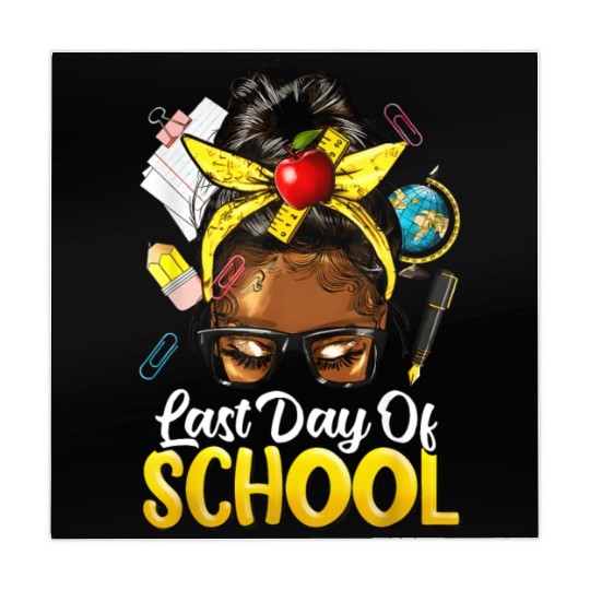 Teacher Black Afro African American Women Last Day Mahjong Mats