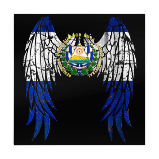 El Salvadorian Flag Angel Wings Jesus Christian El Mahjong Mats