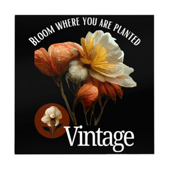 Brown Floral Life Quotes Vintage Mahjong Mats