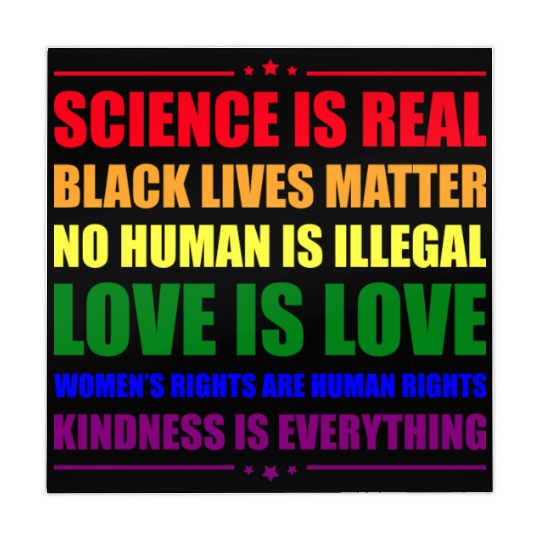 Science Is Real Kindness Is Everything Mahjong Mats