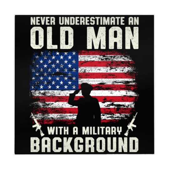 Never Underestimate An Old Man US Army Veteran Mahjong Mats