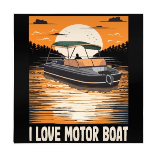 I Love Motor Boat Parade Motorboating Quote Mahjong Mats