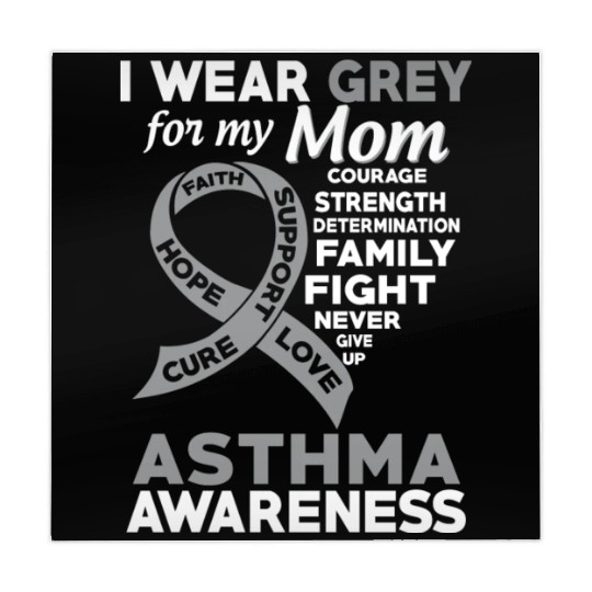 I Wear Grey For My Mom Asthma Awareness Mahjong Mats