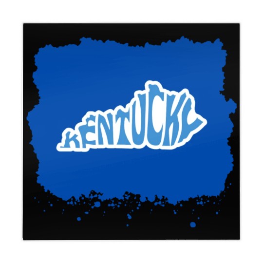 Kentucky Typography Sticker in State Shape Mahjong Mats