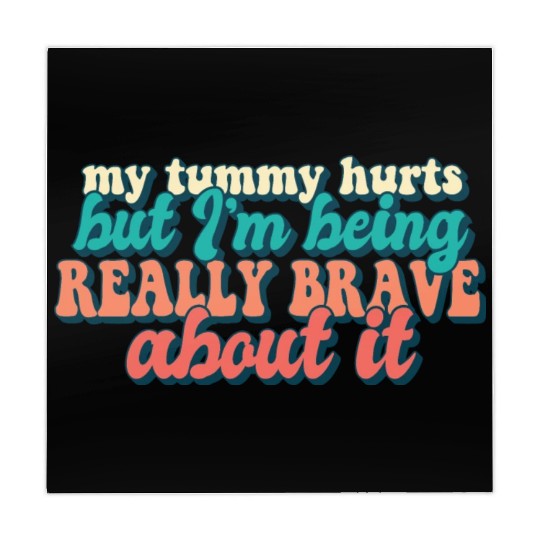 Tummy Ache Survivor My Tummy Hurts Funny Food Mahjong Mats