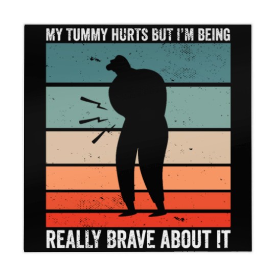 Funny Tummy Ache Survivor My Tummy Hurts Celiac Mahjong Mats