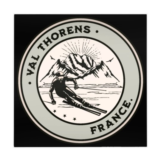 Val Thorens France Vintage Skiing Mahjong Mats