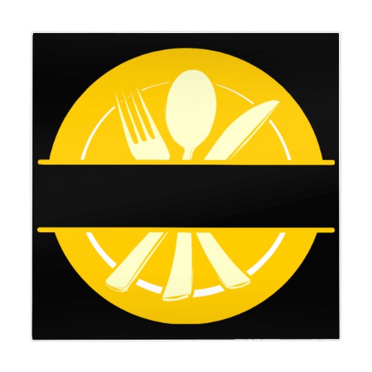 Cutlery menu card logo gold with transparent bar Mahjong Mats