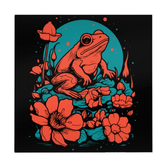 Goth Poison Frog Goblincore Fairycore Floral Frogs Mahjong Mats