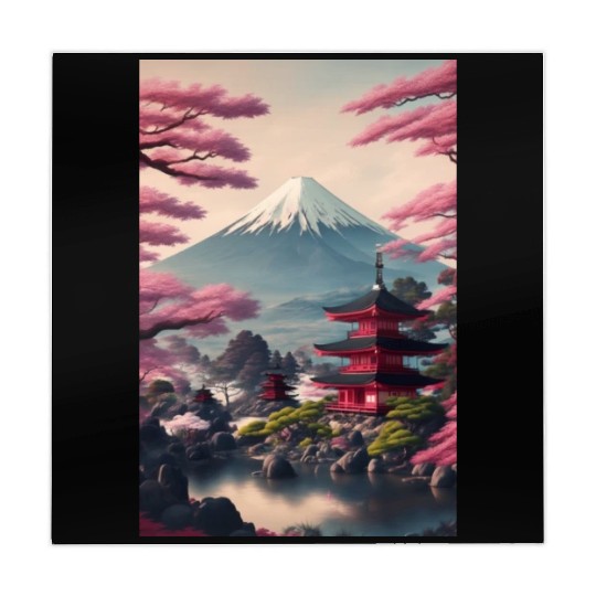 Asia Landscape Serene Mount Fuji Mahjong Mats