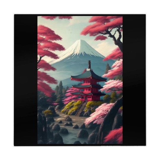 Asia Landscape Serene Mount Fuji Mahjong Mats