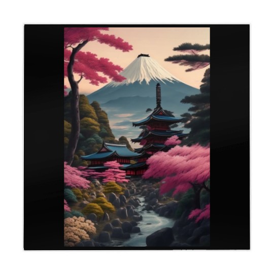 Asia Landscape Serene Mount Fuji Mahjong Mats