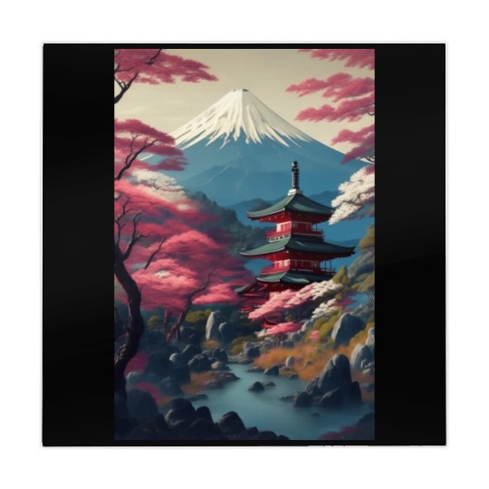 Asia Landscape Serene Mount Fuji Mahjong Mats