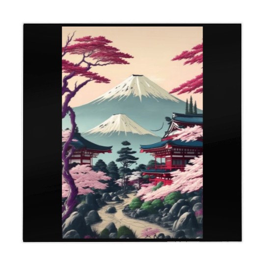 Asia Landscape Serene Mount Fuji Mahjong Mats
